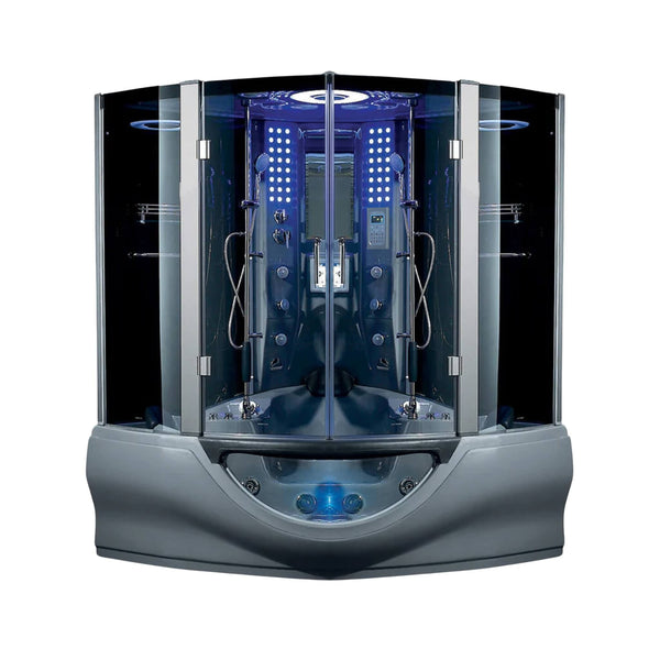 Maya Bath Valencia Steam Shower and Massage Tub with TV