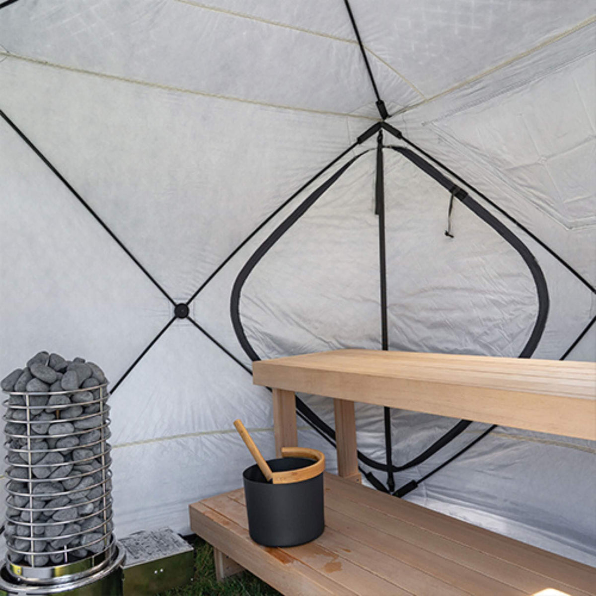 Portable 4-Person Insulated Sauna Tent with Gas Heater (No Floor)