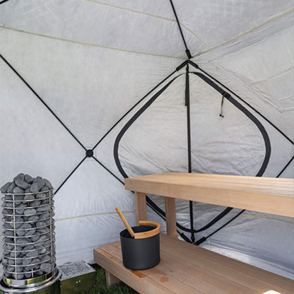 Portable 4-Person Insulated Sauna Tent with Gas Heater (No Floor)