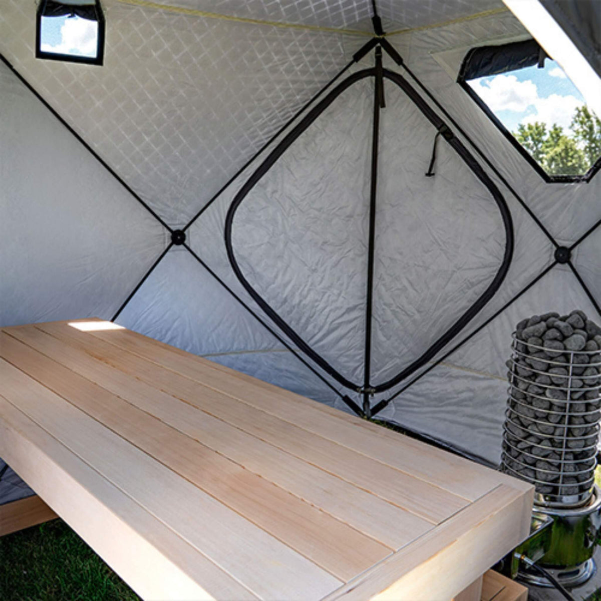 Portable 4-Person Insulated Sauna Tent with Gas Heater (No Floor)