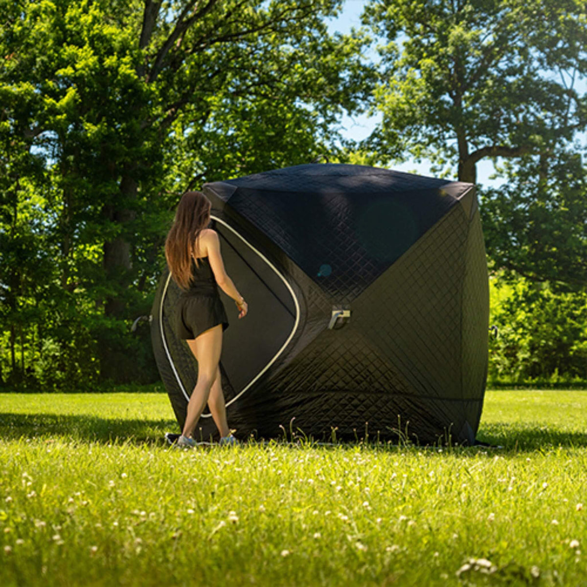Portable 4-Person Insulated Sauna Tent with Gas Heater (No Floor)