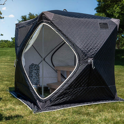 Portable 4-Person Insulated Sauna Tent with Gas Heater (No Floor)