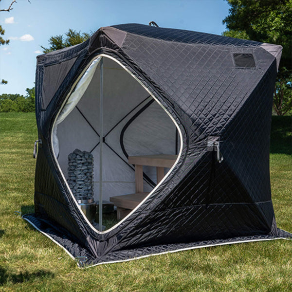 Portable 4-Person Insulated Sauna Tent with Gas Heater (No Floor)