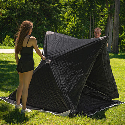 Portable 4-Person Insulated Sauna Tent with Gas Heater (No Floor)