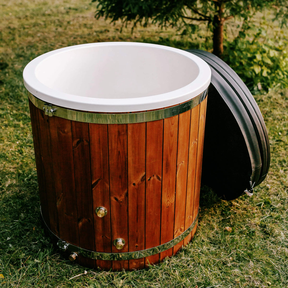Premium 1-Person ThermoWood Cold Plunge Tub, Fully Assembled