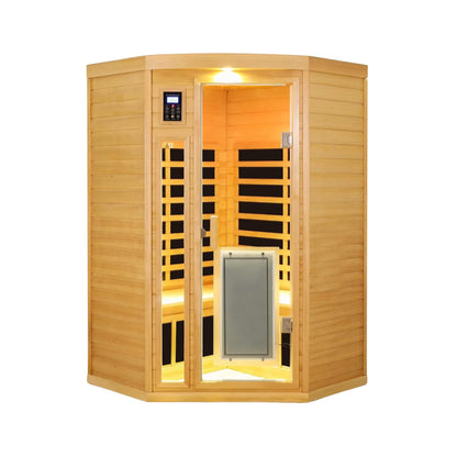 Laurent 2-Person Corner Infrared Sauna, 1600W