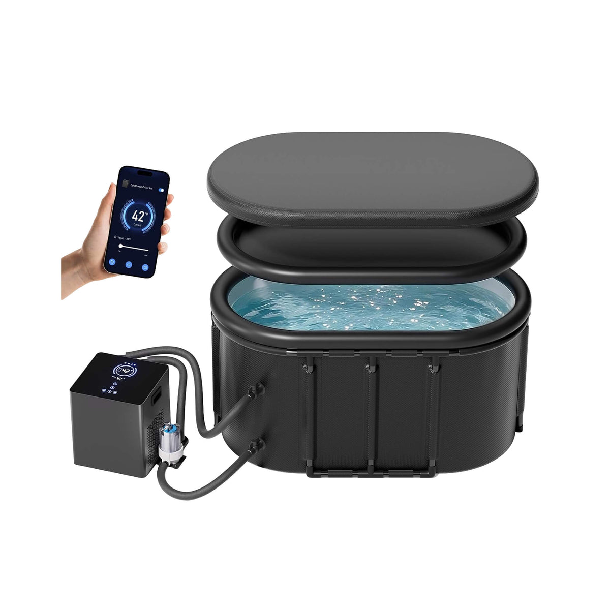 Premium 2XL 148-Gallon Cold Plunge Kit with 1/3 HP Chiller