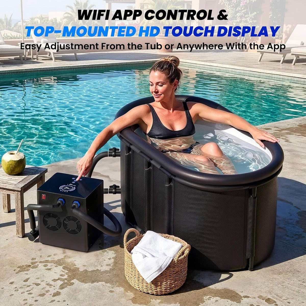 Premium 2XL 148-Gallon Cold Plunge Kit with 1/3 HP Chiller