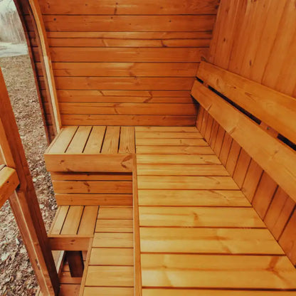 Premium 3-Person Scandinavian ThermoWood Outdoor Cube Sauna Kit