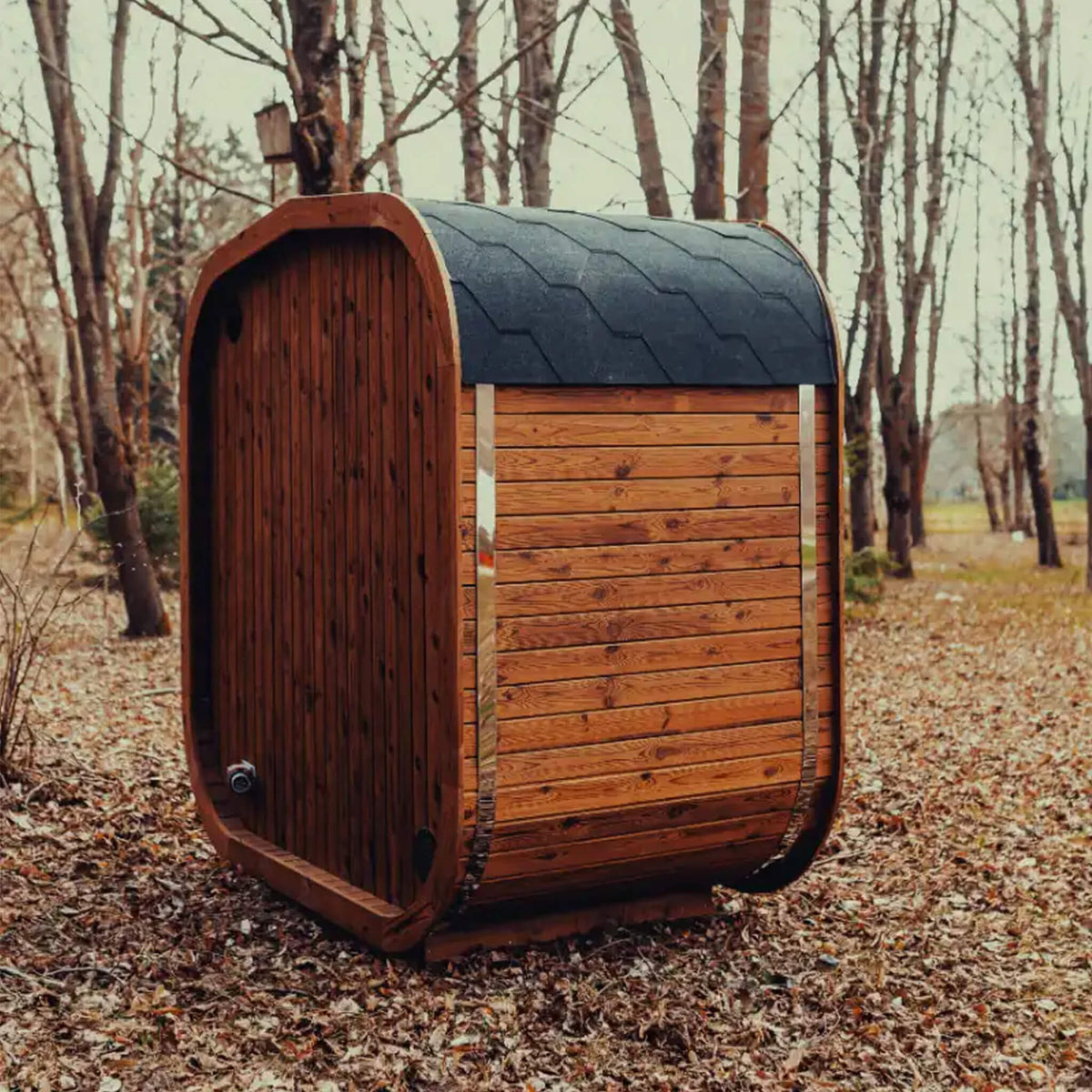 Premium 3-Person Scandinavian ThermoWood Outdoor Cube Sauna Kit