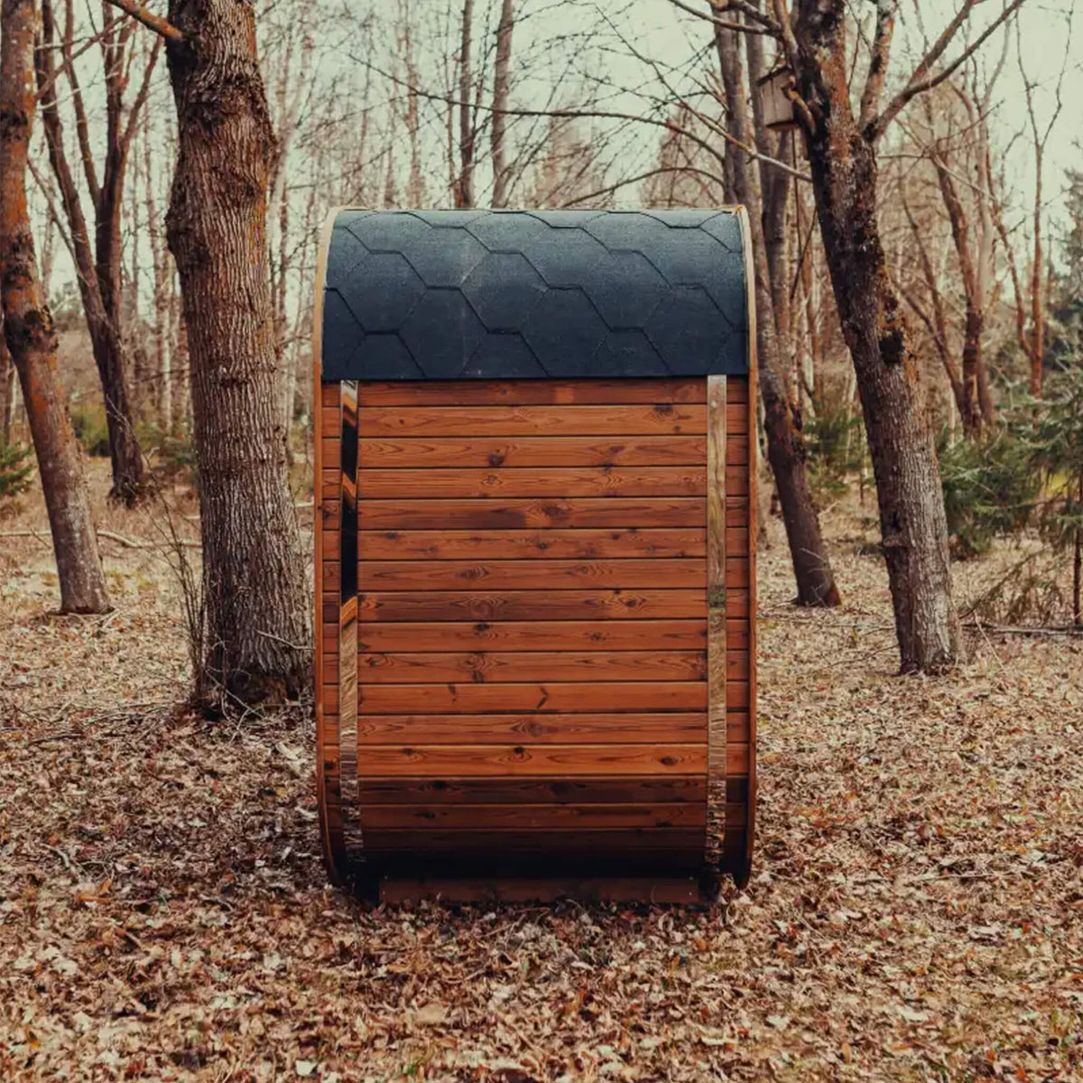 Premium 3-Person Scandinavian ThermoWood Outdoor Cube Sauna Kit