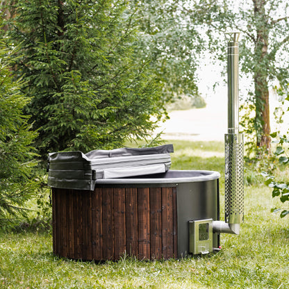 Premium 4-Person ThermoWood Wood-Fired Hot Tub, Fully Assembled