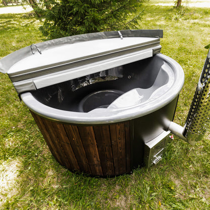 Premium 4-Person ThermoWood Wood-Fired Hot Tub, Fully Assembled