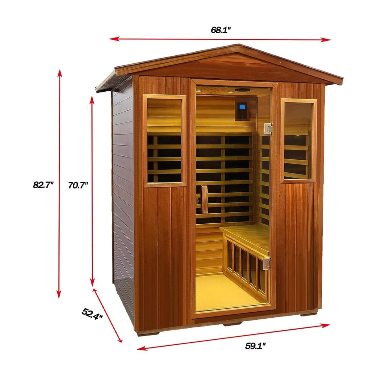 Valois 4-Person Outdoor Far Infrared Sauna, 2050W