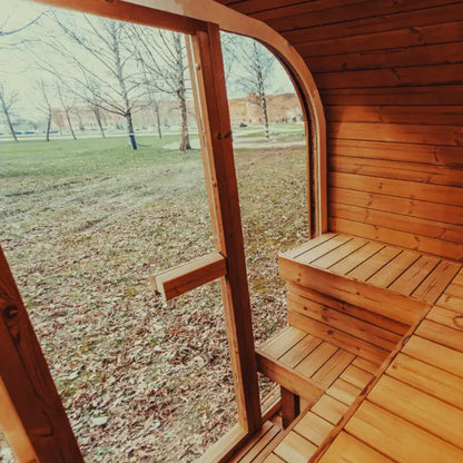 Premium 4-Person Scandinavian ThermoWood Outdoor Cube Sauna Kit