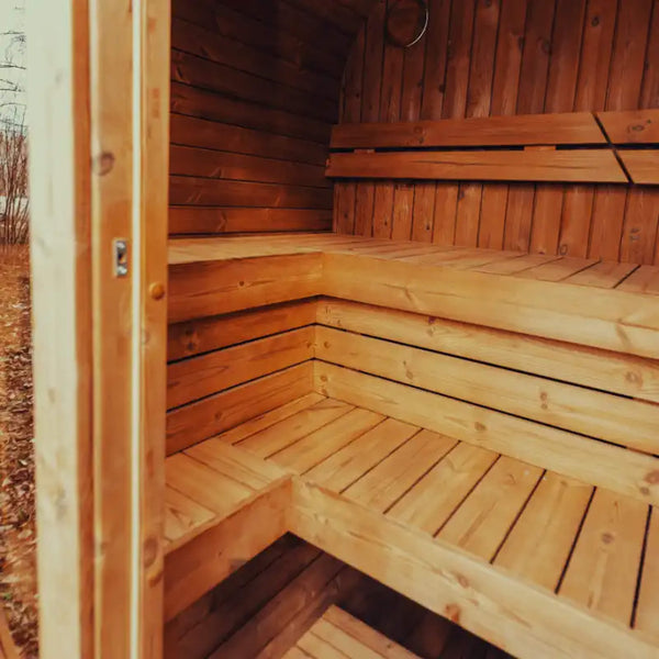 Premium 4-Person Scandinavian ThermoWood Outdoor Cube Sauna Kit