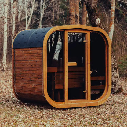 Premium 4-Person Scandinavian ThermoWood Outdoor Cube Sauna Kit