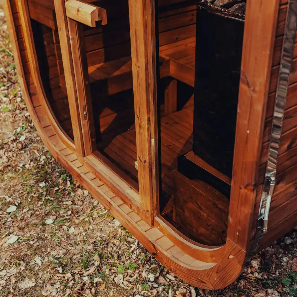 Premium 6-Person Scandinavian ThermoWood Outdoor Cube Sauna Kit
