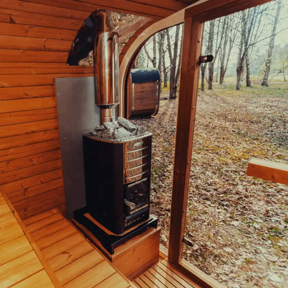 Premium 6-Person Scandinavian ThermoWood Outdoor Cube Sauna Kit