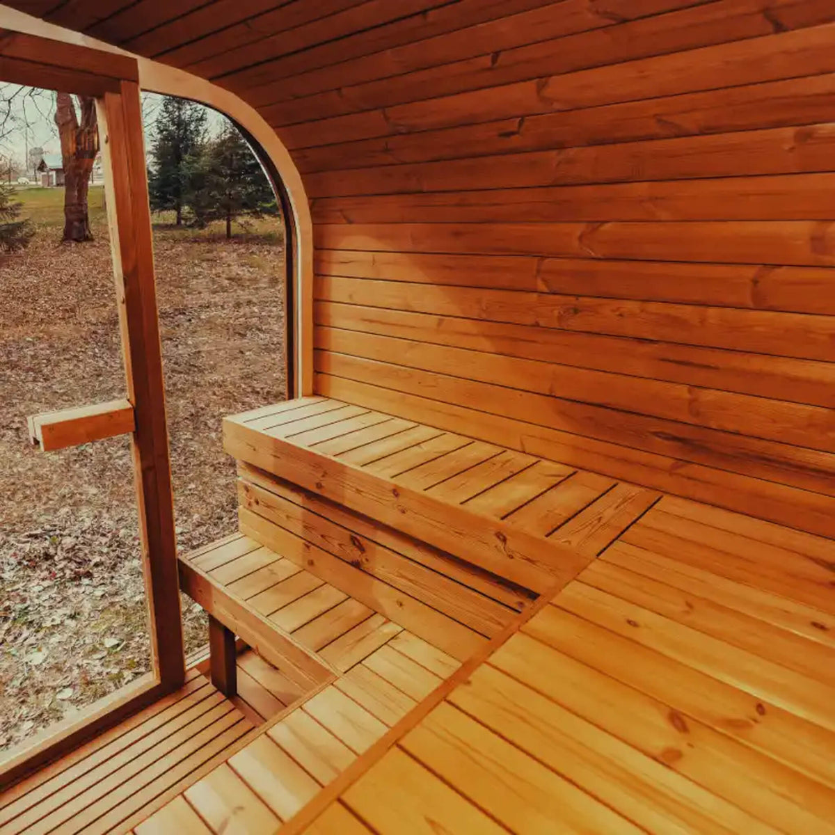 Premium 6-Person Scandinavian ThermoWood Outdoor Cube Sauna Kit