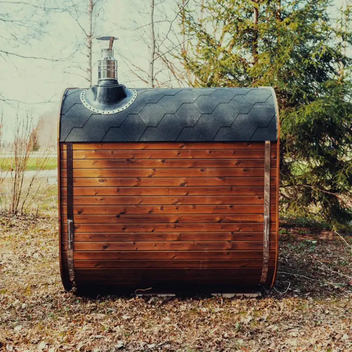 Premium 6-Person Scandinavian ThermoWood Outdoor Cube Sauna Kit
