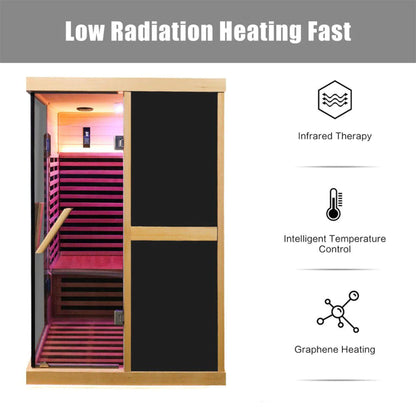 Helix 2-Person V-Shaped Far Infrared Sauna, 1980W