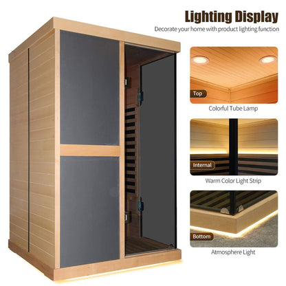 Helix 2-Person V-Shaped Far Infrared Sauna, 1980W