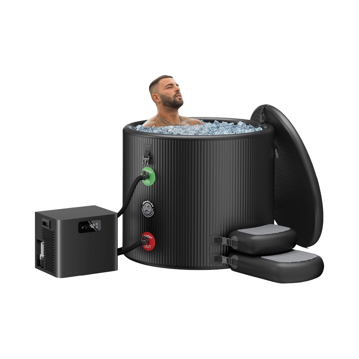 Premium XL 120-Gallon Cold Plunge Kit with 1/3 HP Chiller