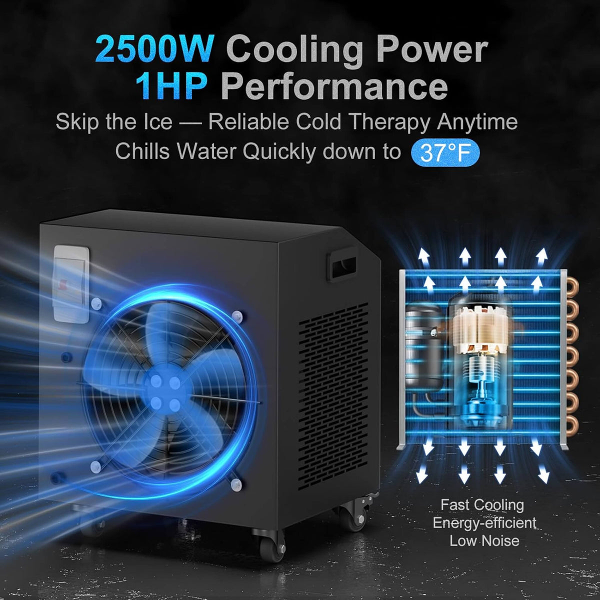 FCP Premium XL 120-Gallon Cold Plunge Kit with 1 HP Chiller