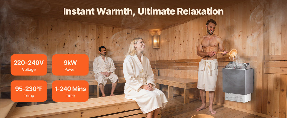 Succebuy Electric Sauna Heater, 3–9 kW, 220V