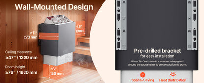 Succebuy Electric Sauna Heater, 3–9 kW, 220V