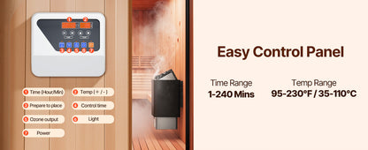Succebuy Electric Sauna Heater, 3–9 kW, 220V