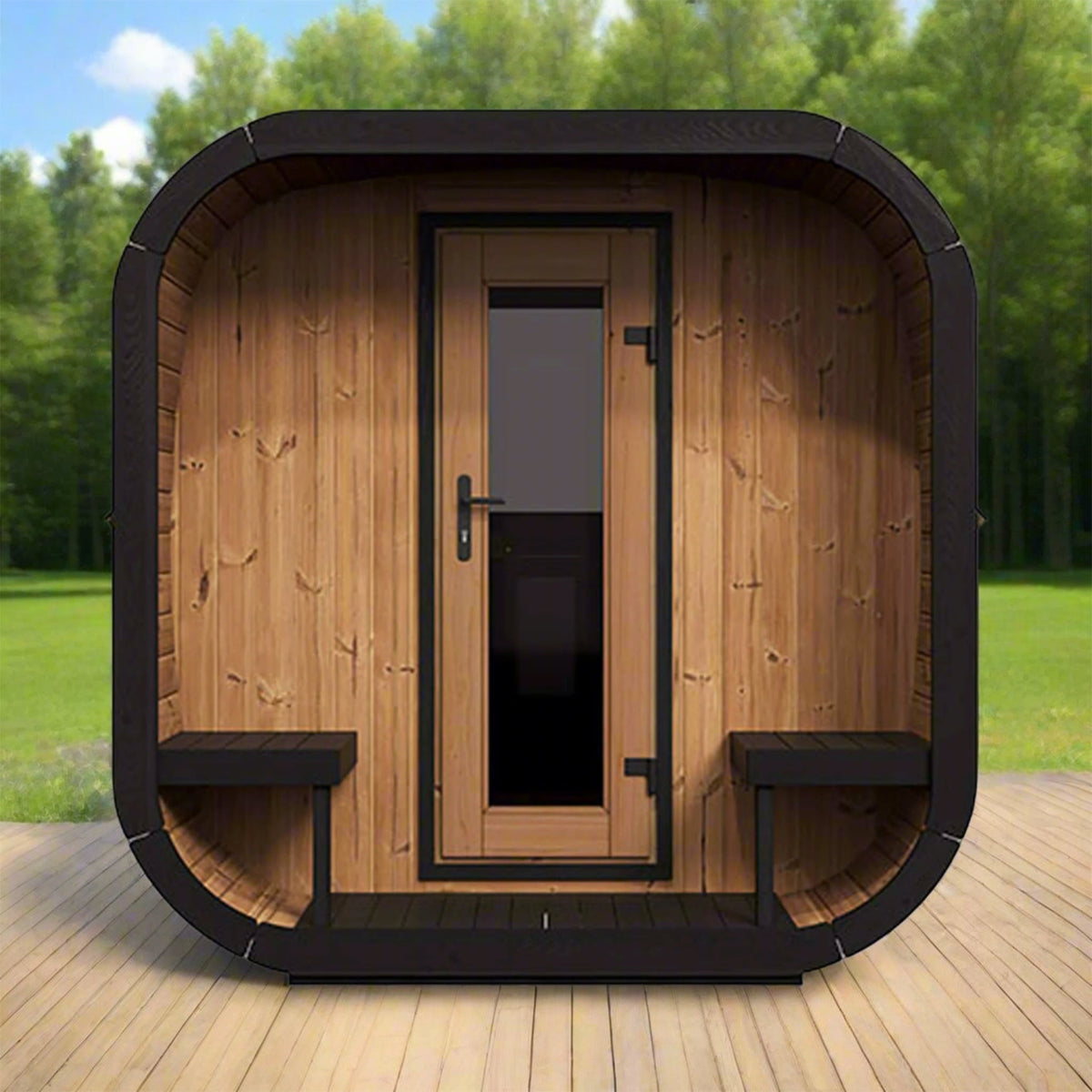 SaunaLife Cube CL12GCP 8-Person Outdoor Sauna Kit