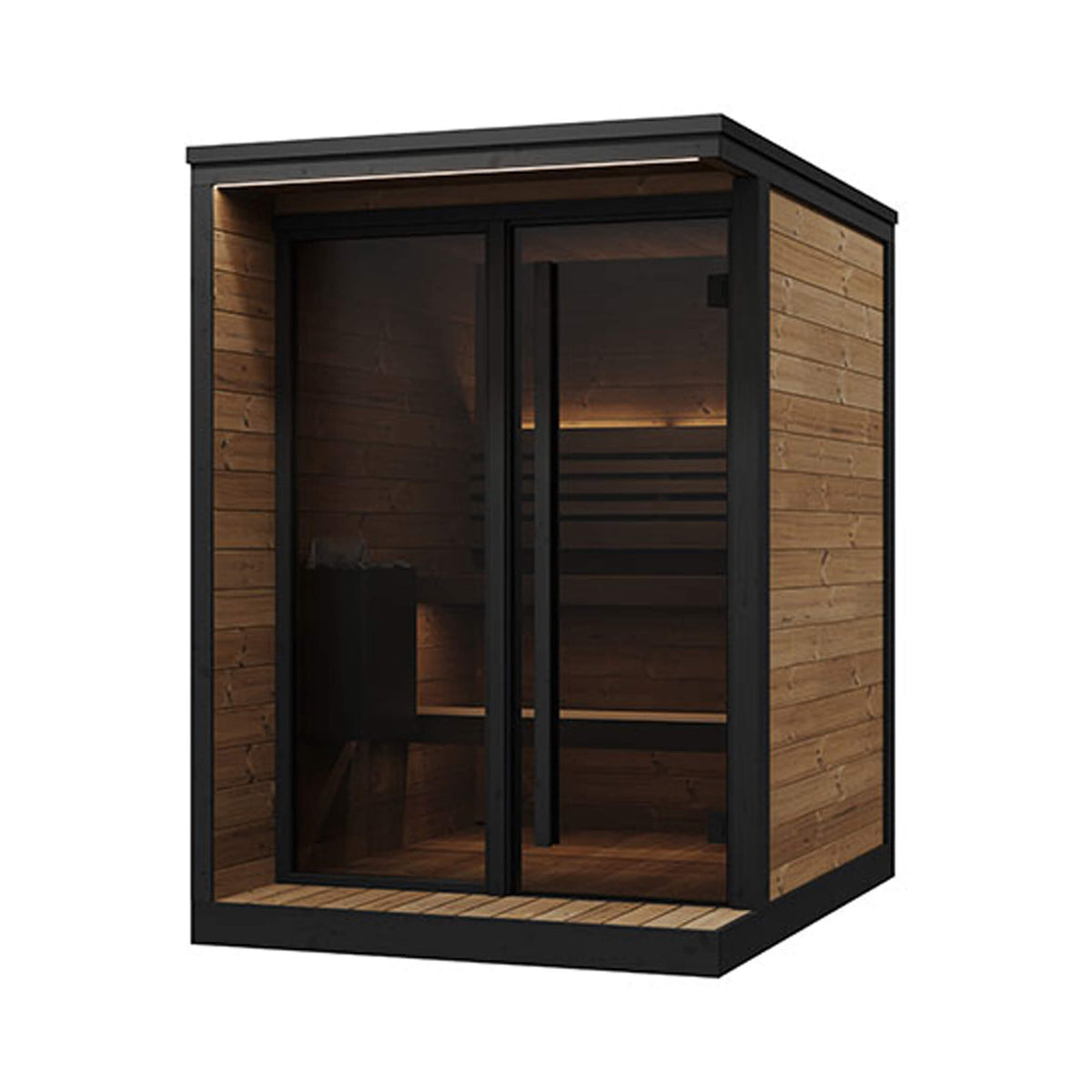 SaunaLife Luxury GL4 4-Person Outdoor Sauna Kit