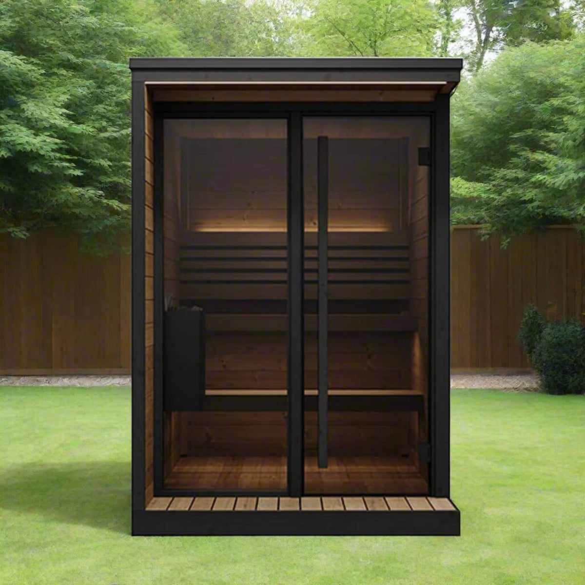 SaunaLife Luxury GL4 4-Person Outdoor Sauna Kit
