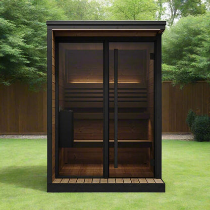 SaunaLife Luxury GL4 4-Person Outdoor Sauna Kit