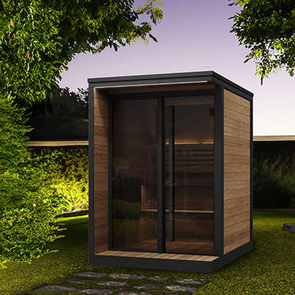 SaunaLife Luxury GL4 4-Person Outdoor Sauna Kit