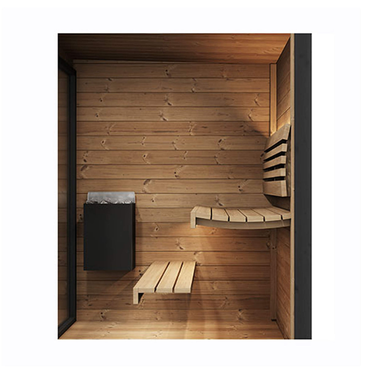SaunaLife Luxury GL4 4-Person Outdoor Sauna Kit