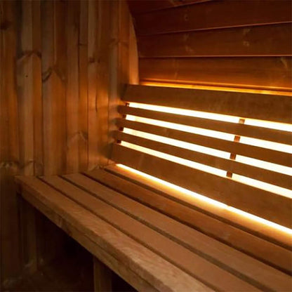 SaunaLife Ergo E6 3-Person Thermo-Spruce Outdoor Barrel Sauna