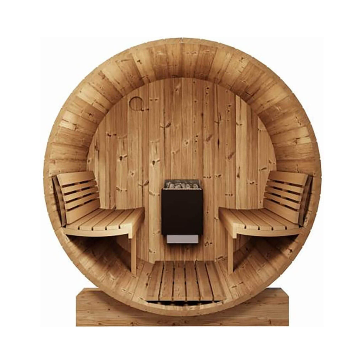 SaunaLife Ergo E6 3-Person Thermo-Spruce Outdoor Barrel Sauna
