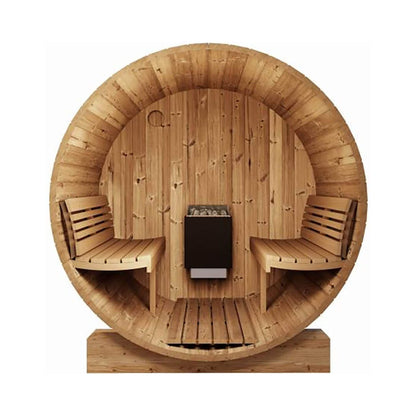 SaunaLife Ergo E6 3-Person Thermo-Spruce Outdoor Barrel Sauna