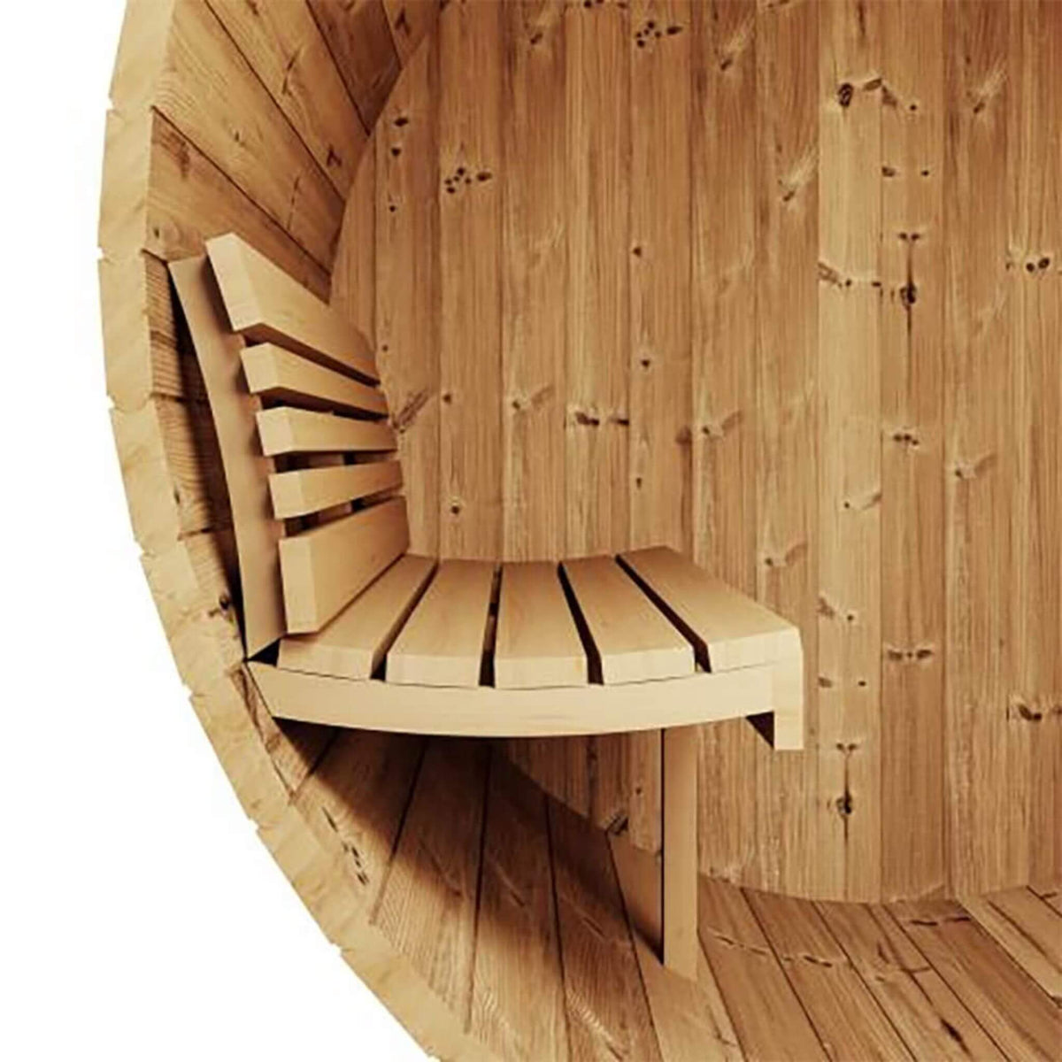 SaunaLife Ergo E6 3-Person Thermo-Spruce Outdoor Barrel Sauna