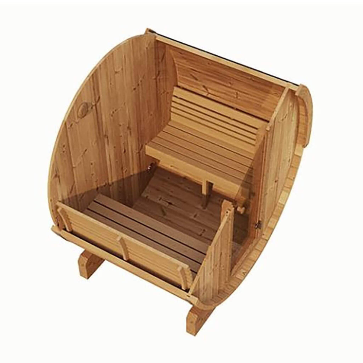 SaunaLife Ergo E6 3-Person Thermo-Spruce Outdoor Barrel Sauna