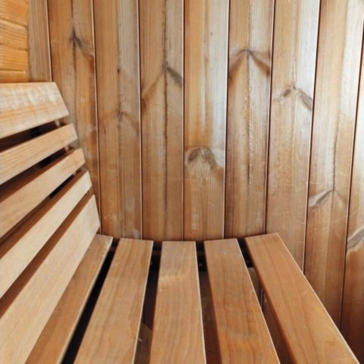 SaunaLife Ergo E8 6-Person Thermo-Spruce Outdoor Barrel Sauna