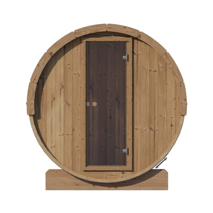 SaunaLife Ergo E8 6-Person Thermo-Spruce Outdoor Barrel Sauna