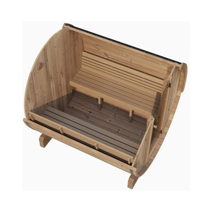 SaunaLife Ergo E8 6-Person Thermo-Spruce Outdoor Barrel Sauna