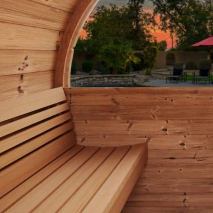 SaunaLife Ergo E8W 6-Person Thermo-Spruce Outdoor Barrel Sauna