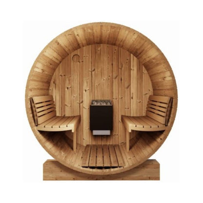 SaunaLife Ergo E8W 6-Person Thermo-Spruce Outdoor Barrel Sauna