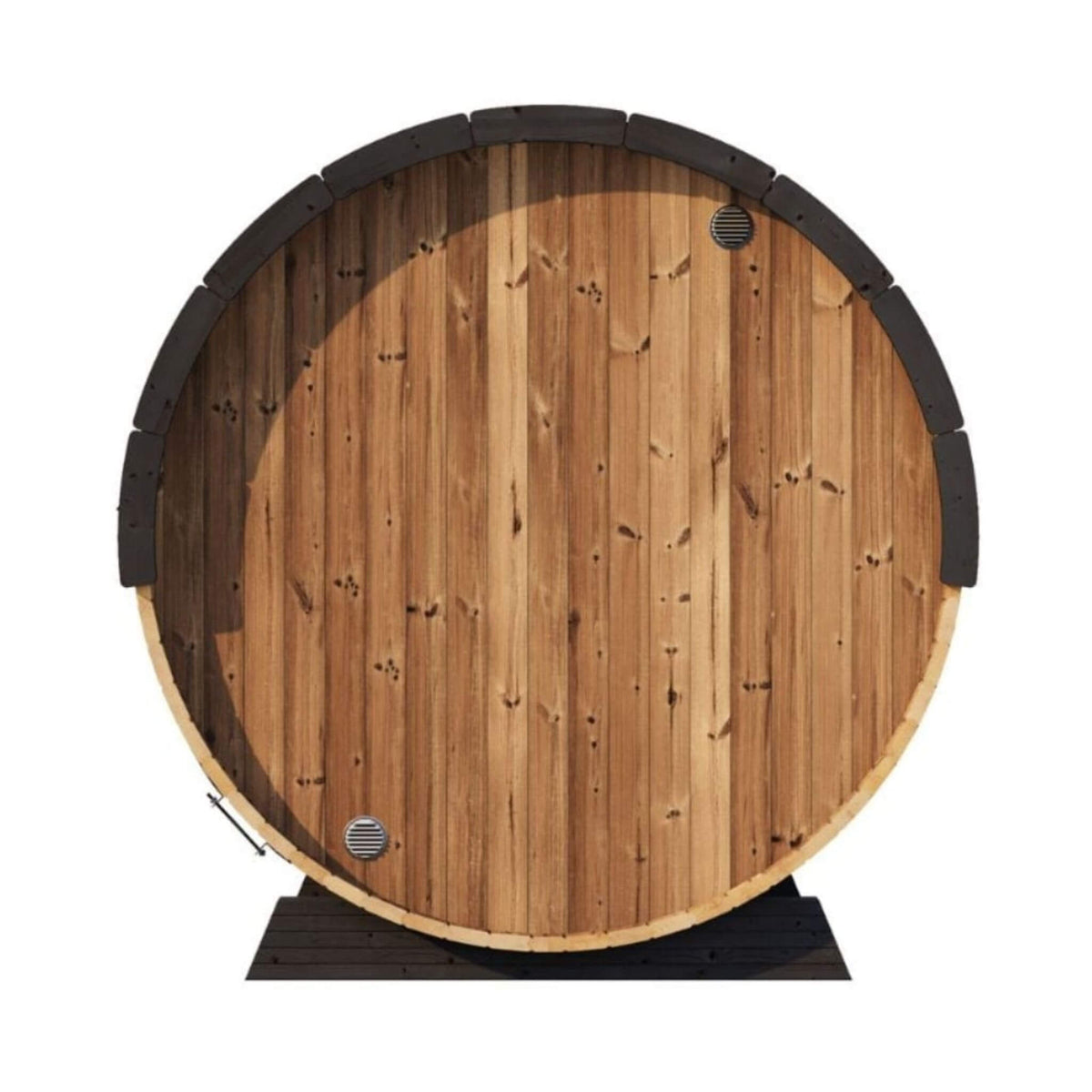SaunaLife Ergo EE8G 6-Person Outdoor Barrel Sauna with Glass Front