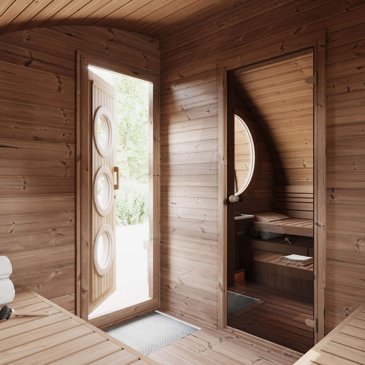 SaunaLife Garden G11 8-Person Outdoor Sauna Kit